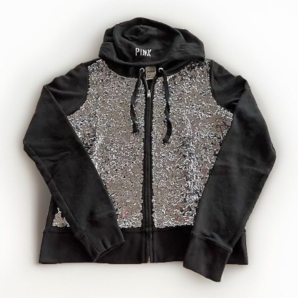 Victoria Secret PINK Sequin Front Full Zip Sweatshirt Jacket 2013? Fashion Show